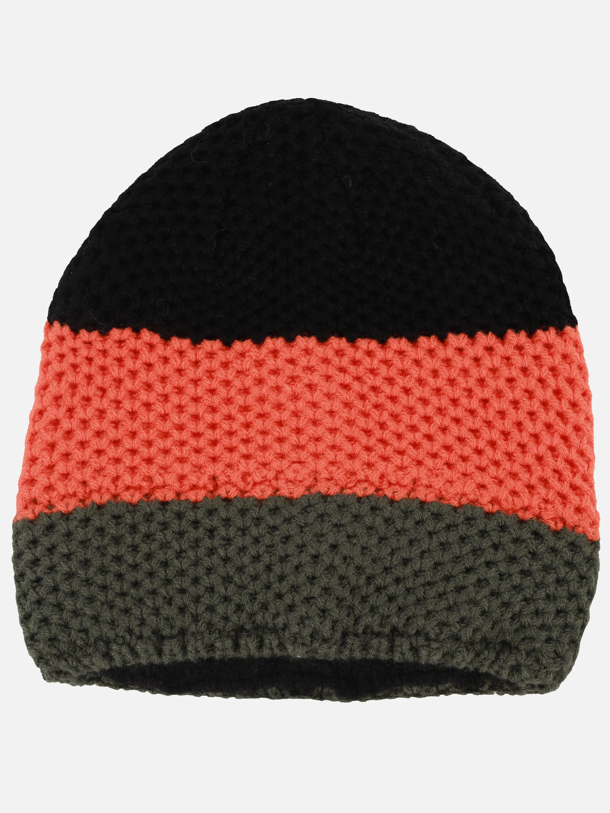 Grinario Sports KJ-Beanie gefüttert, m. Blockstreifen Oliv 899573 KHAK/OR/SW 1